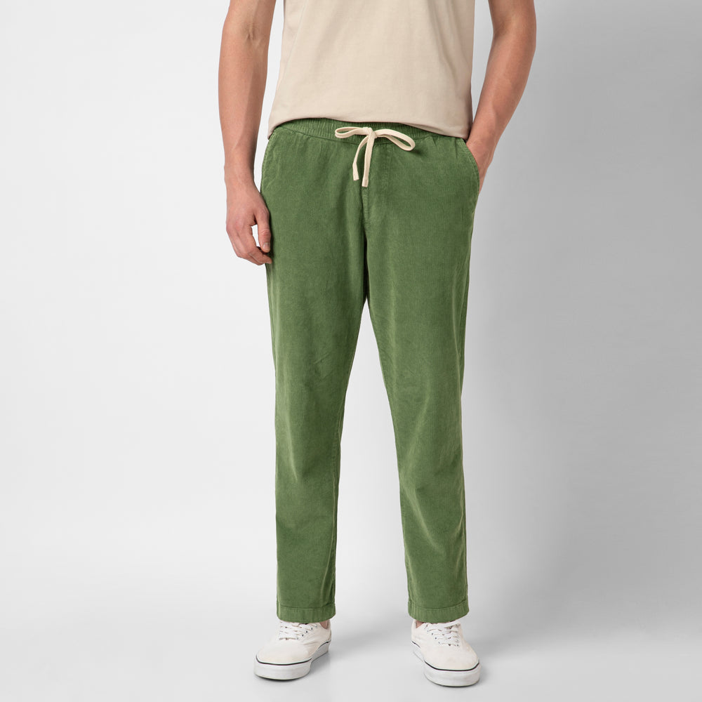 Corduroy Easy Pant Cactus front on model