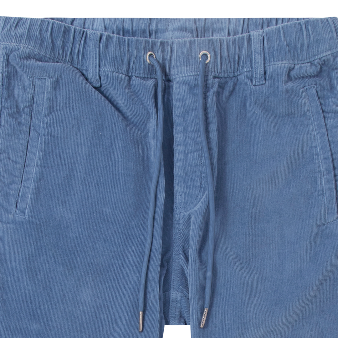 Corduroy Industry Pant Blue Drawstring detail