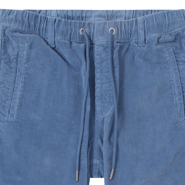 Corduroy Industry Pant Blue Drawstring detail
