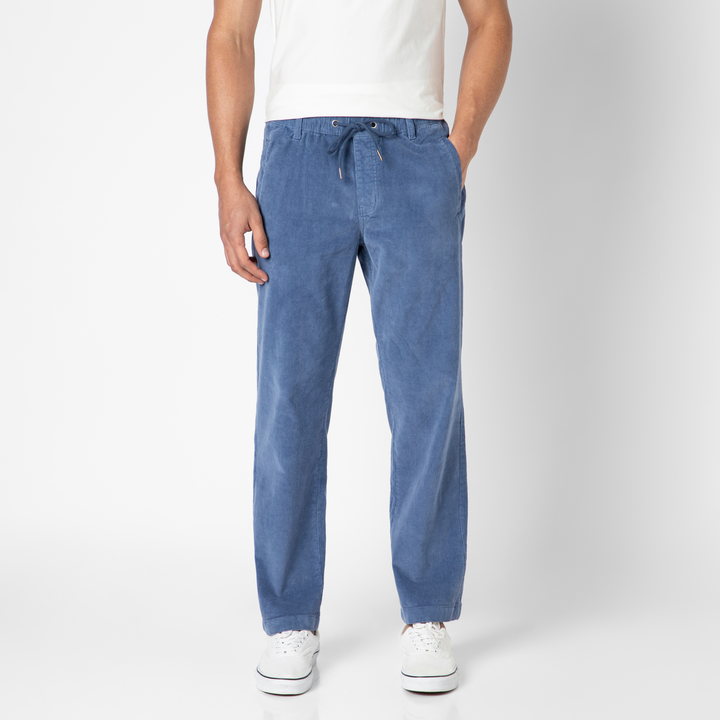 Corduroy Industry Pant Blue on model front