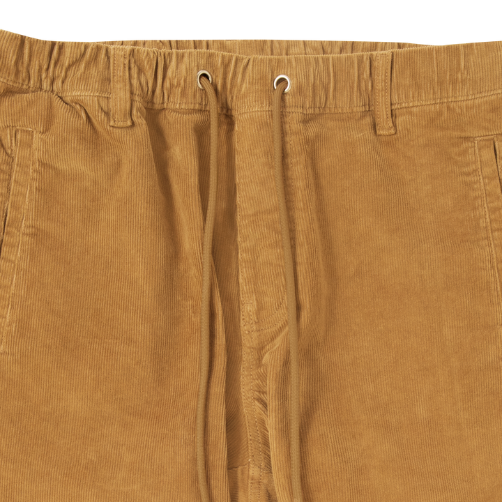 Corduroy Industry Pant Camel Drawstring detail