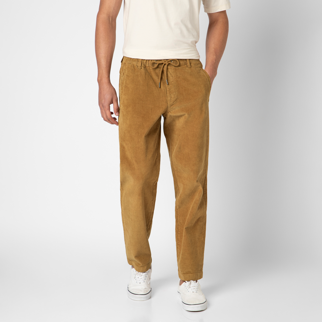 Corduroy Industry Pant Camel on model front