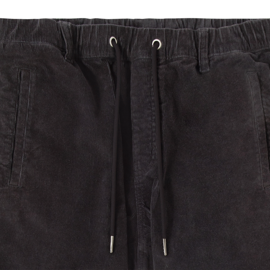 Corduroy Industry Pant Charcoal Drawstring detail
