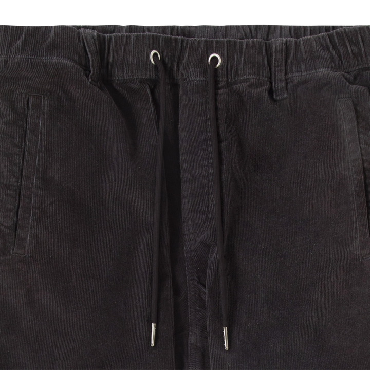 Corduroy Industry Pant Charcoal Drawstring detail