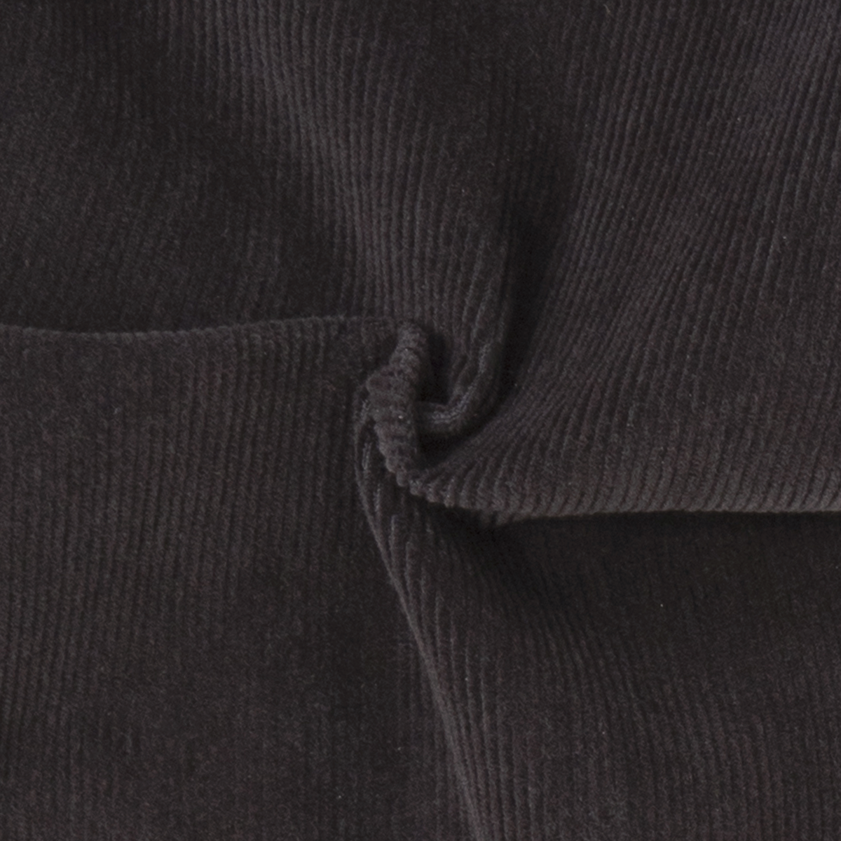 Corduroy Industry Pant Charcoal Black close up fabric detail