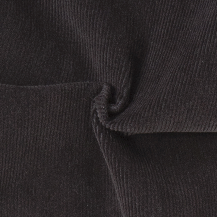 Corduroy Industry Pant Charcoal Black close up fabric detail