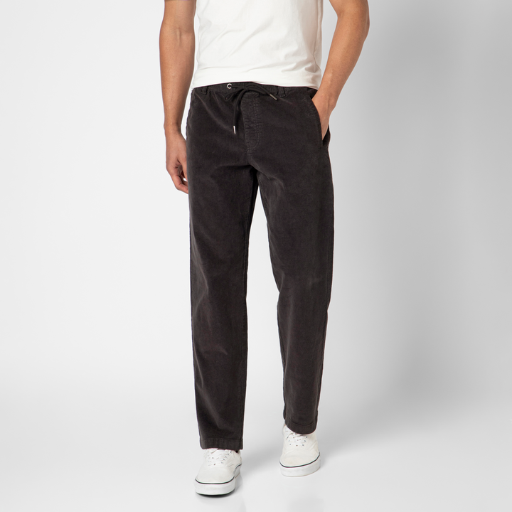 Corduroy Industry Pant Charcoal on model front