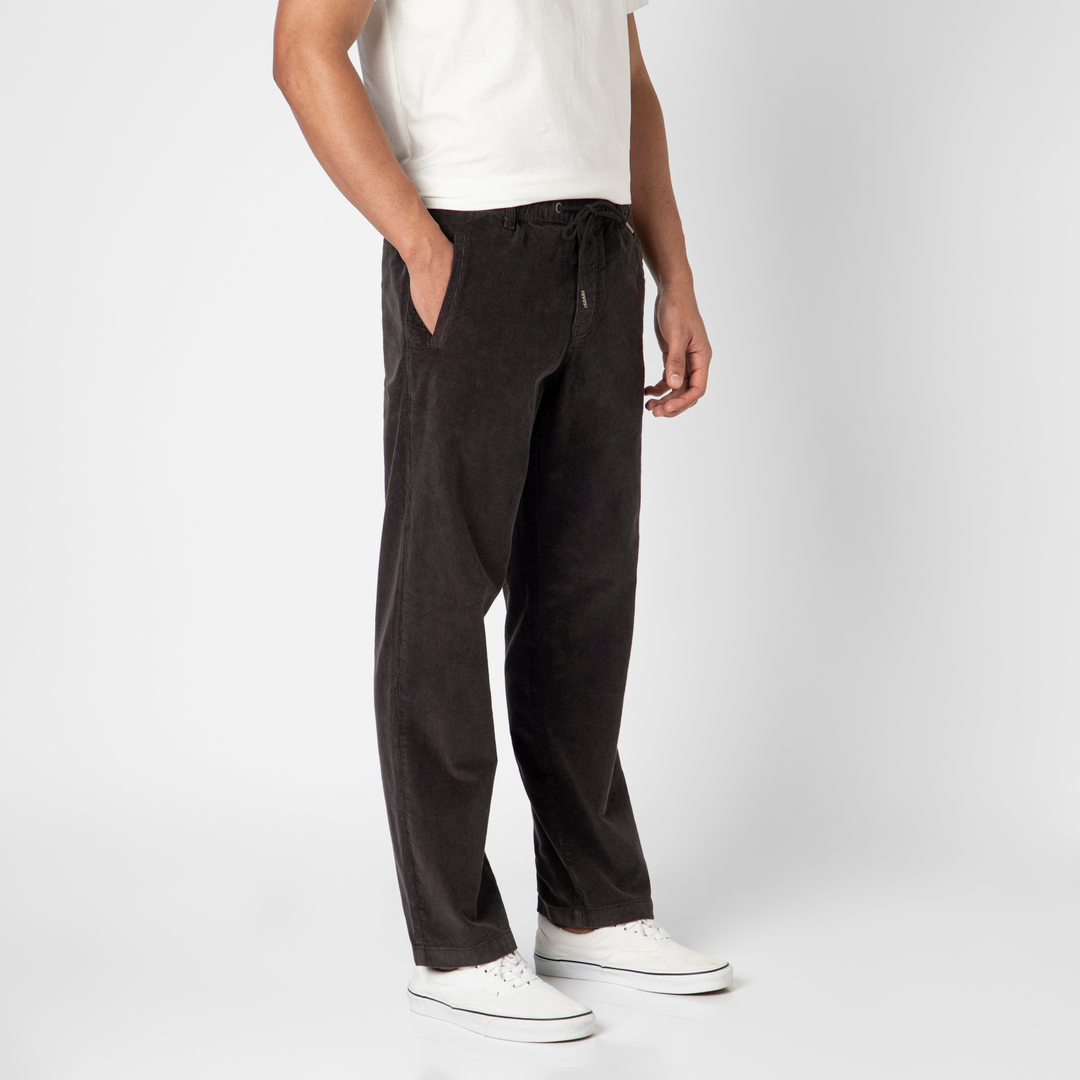 Corduroy Industry Pant Charcoal on model side