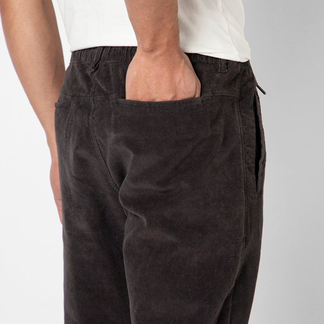 Corduroy Industry Pant Charcoal Black on model back