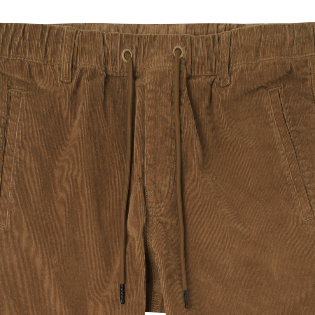 Corduroy Industry Pant Walnut Drawstring detail