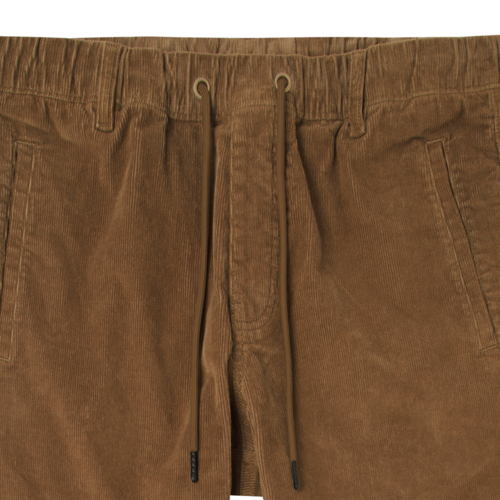 Corduroy Industry Pant Walnut Drawstring detail