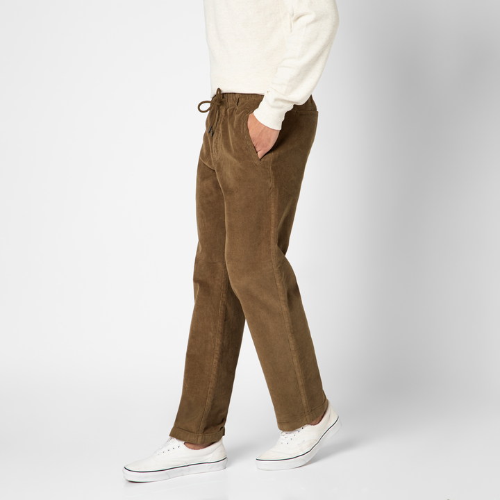 Corduroy Industry Pant Walnut on model side