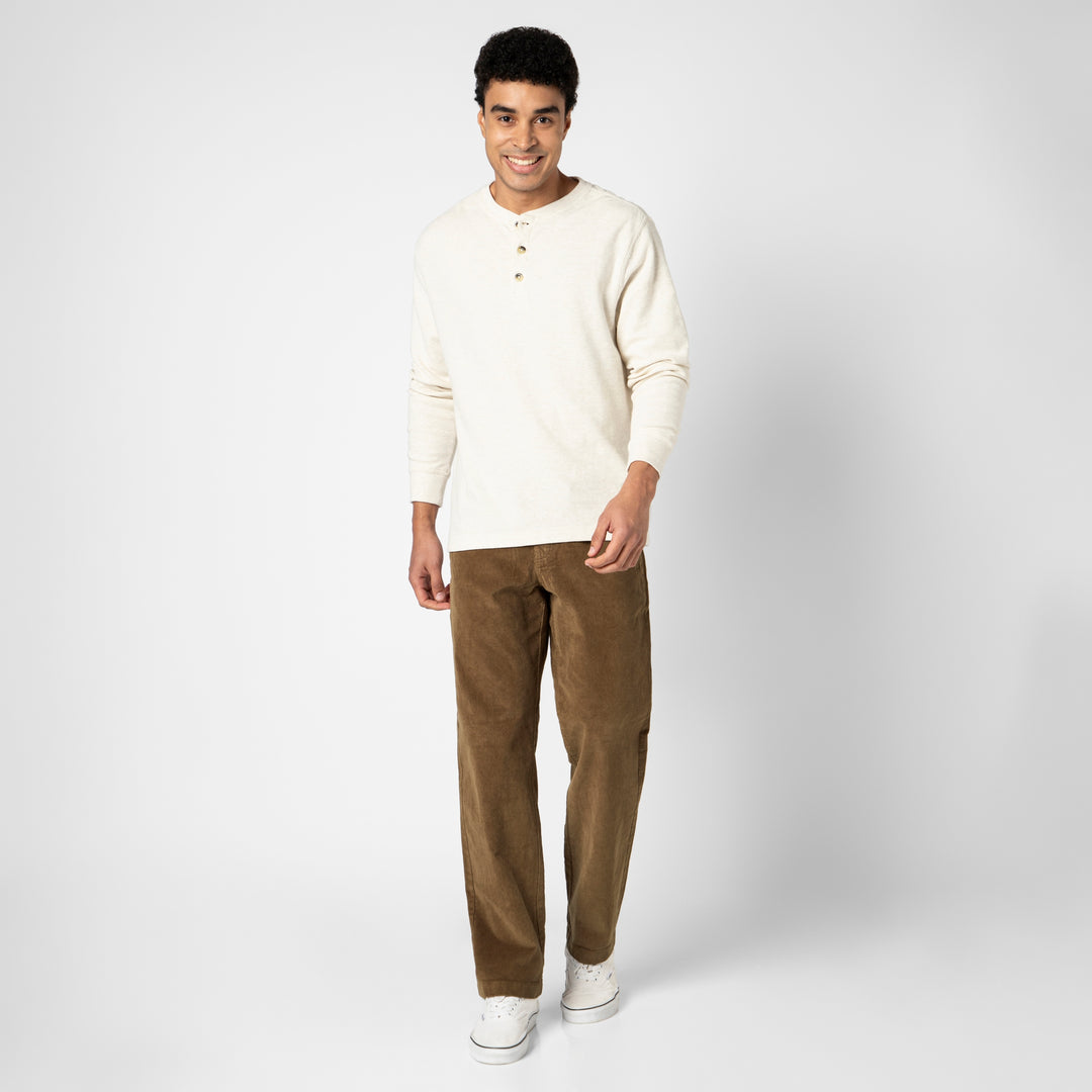 Corduroy Industry Pant Walnut full body on model back