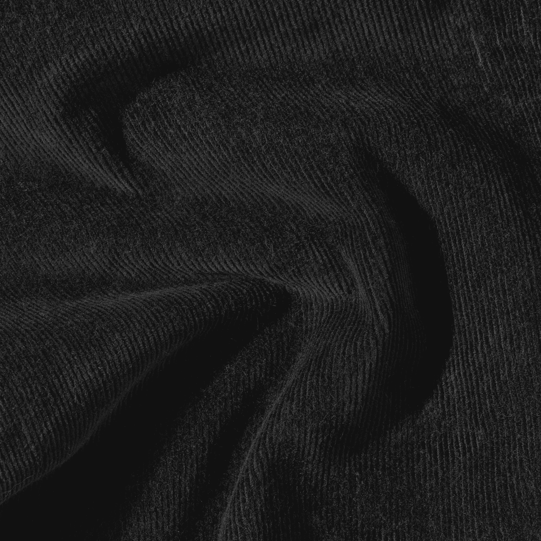Corduroy Easy Pant Black close up fabric