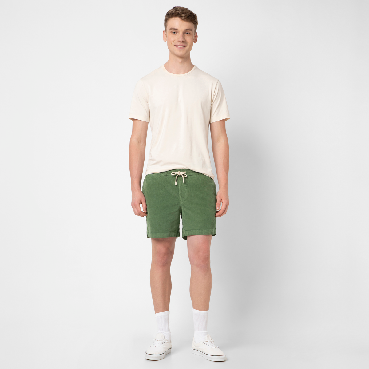 Corduroy Easy Short Cactus full body on model