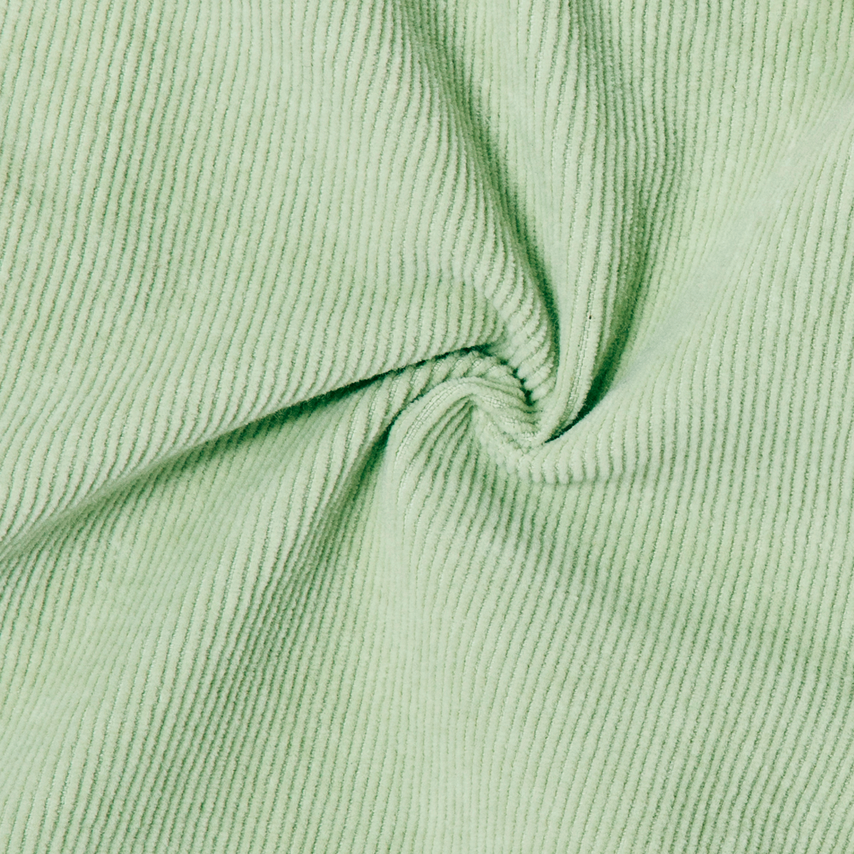 Corduroy Easy Short Soft Green close up fabric