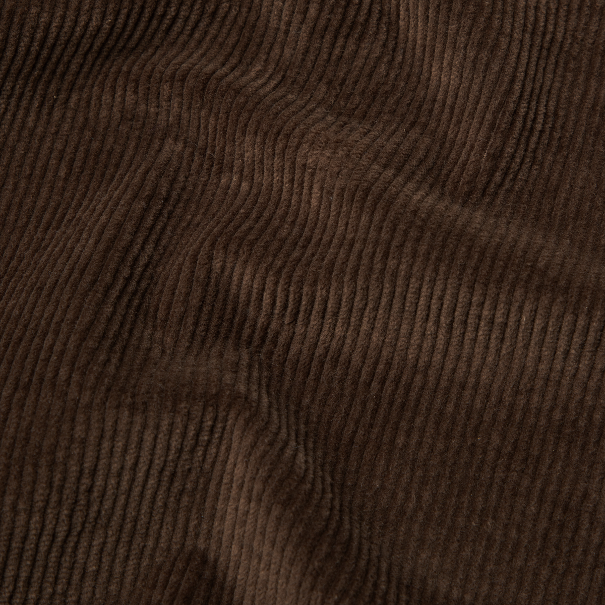 Corduroy Snap Overshirt Cocoa close up fabric