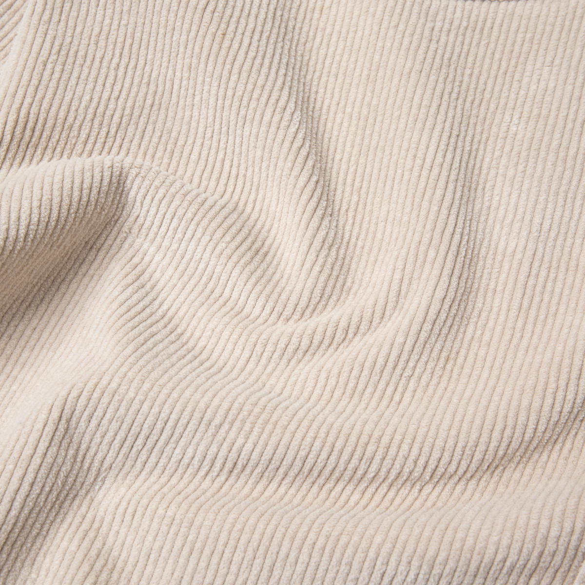 Corduroy Snap Overshirt Oat close up fabric