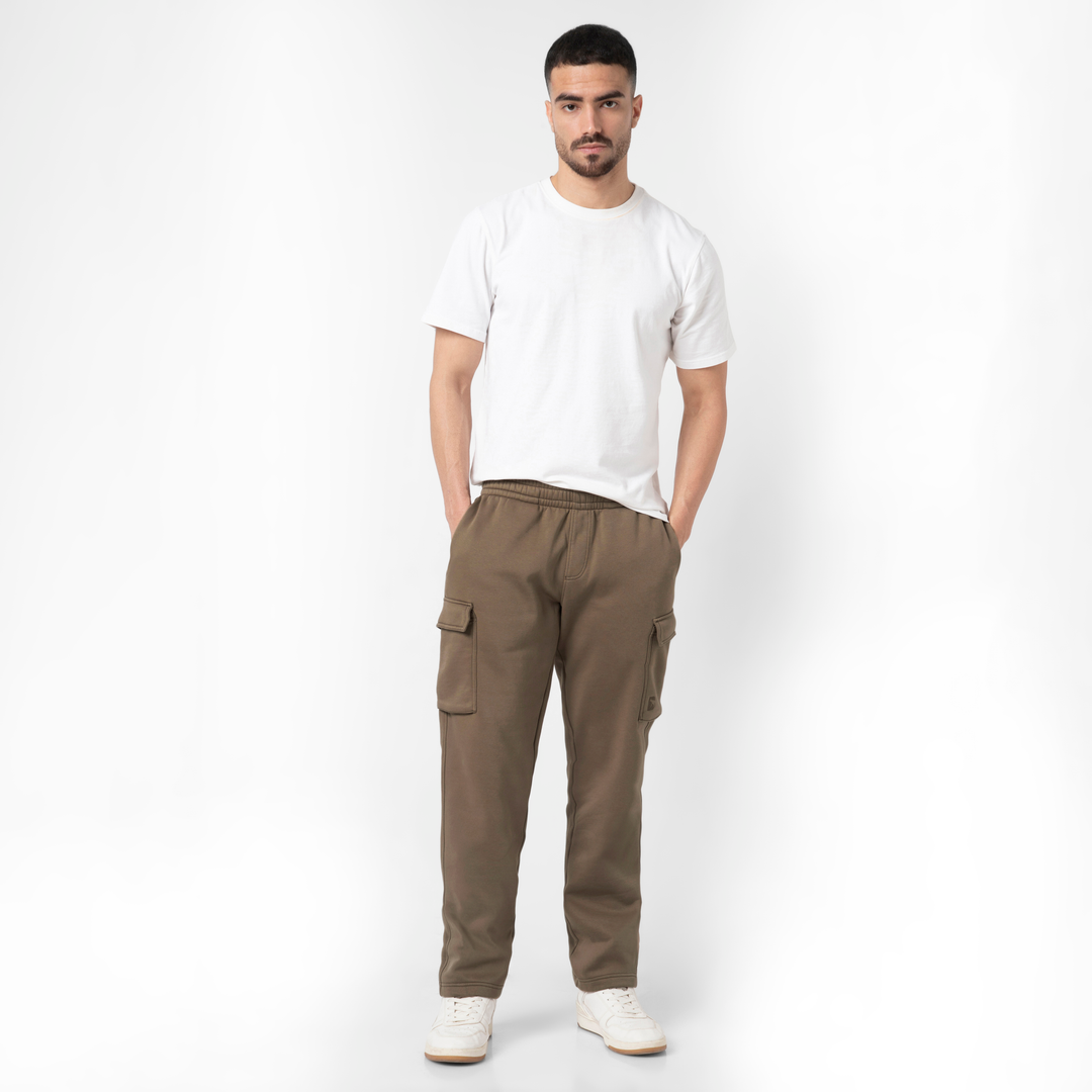 Core Cargo Pant Driftwood full body on model