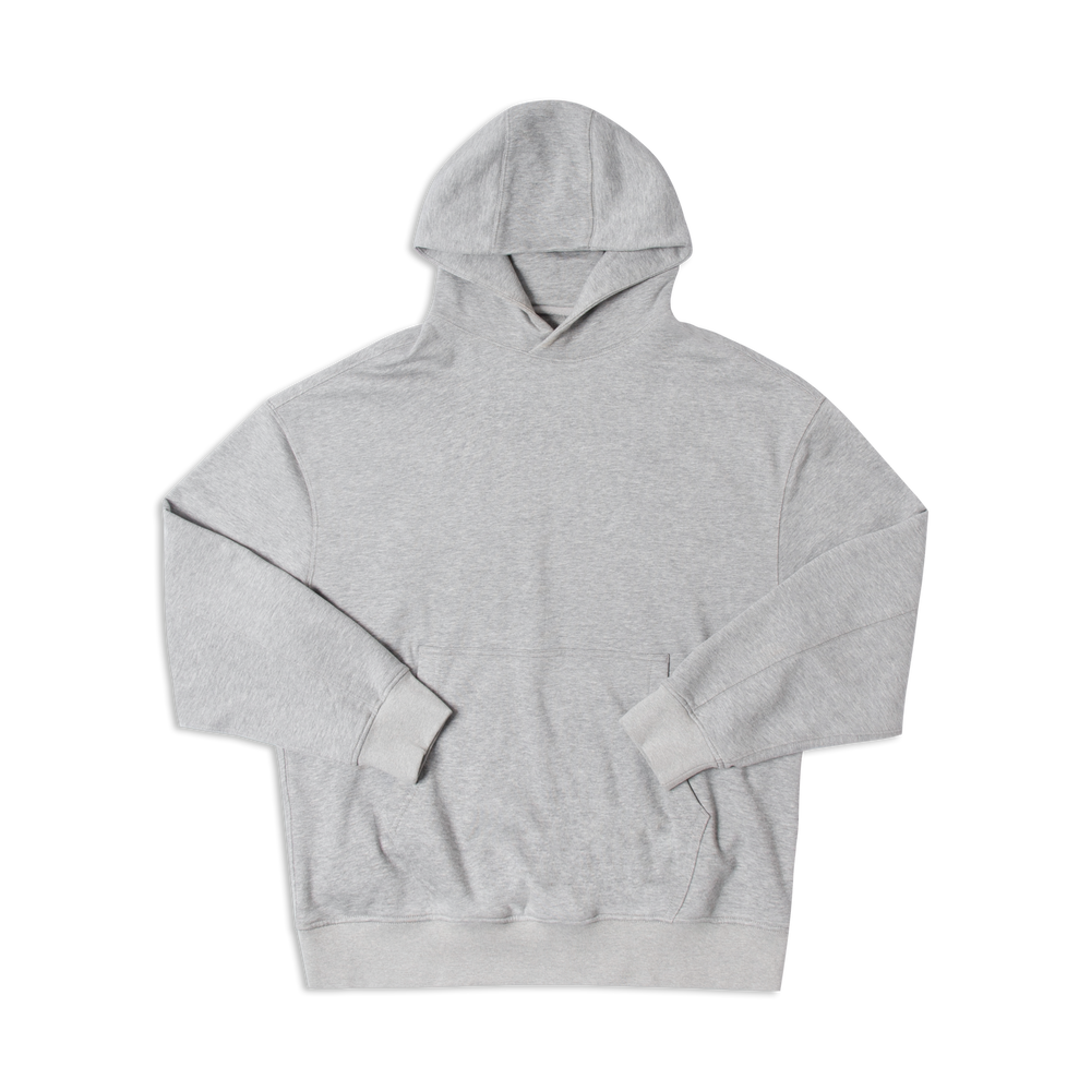 Core Hoodie Heather Grey front flat