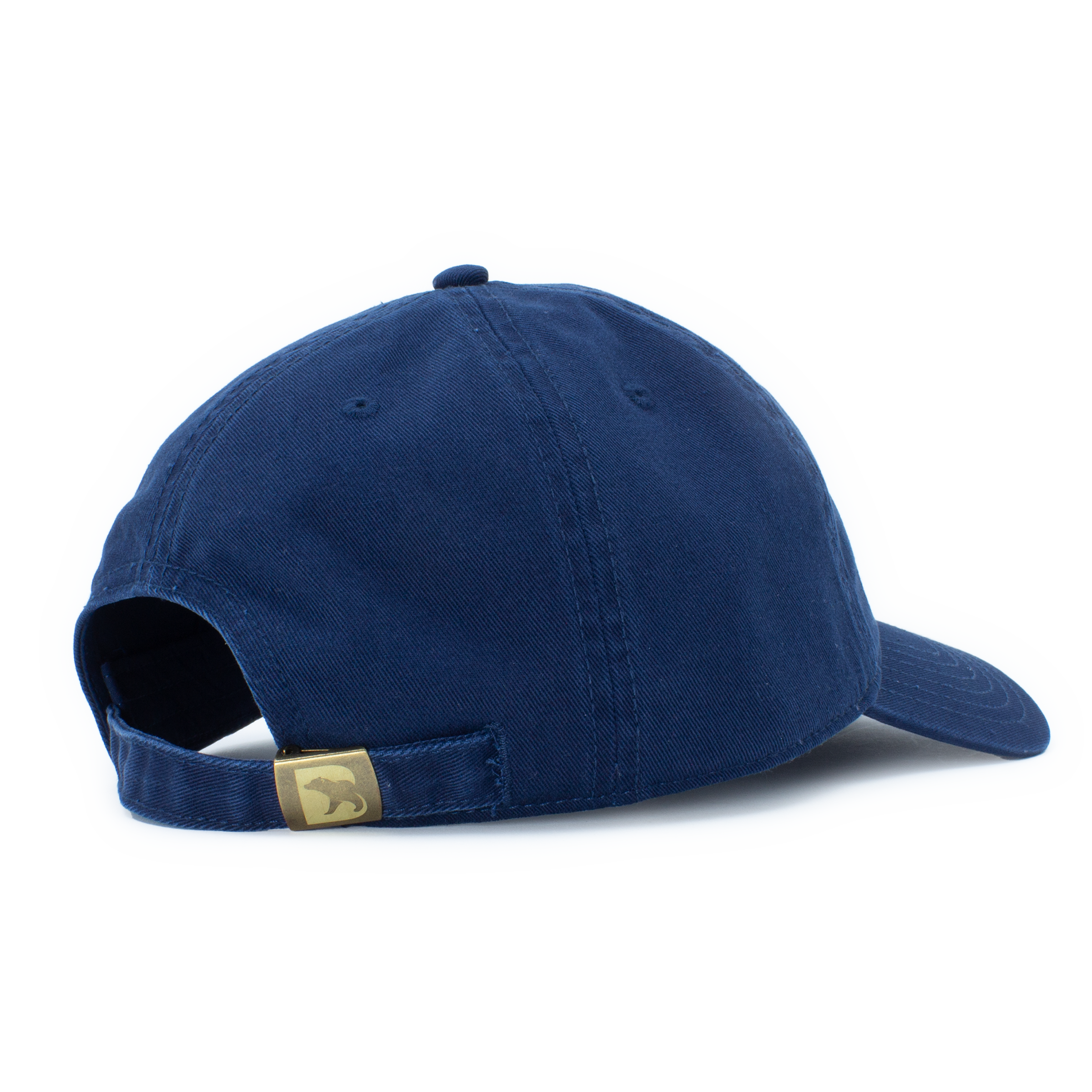 Bearbottom Dad Hat Navy back with metal buckle