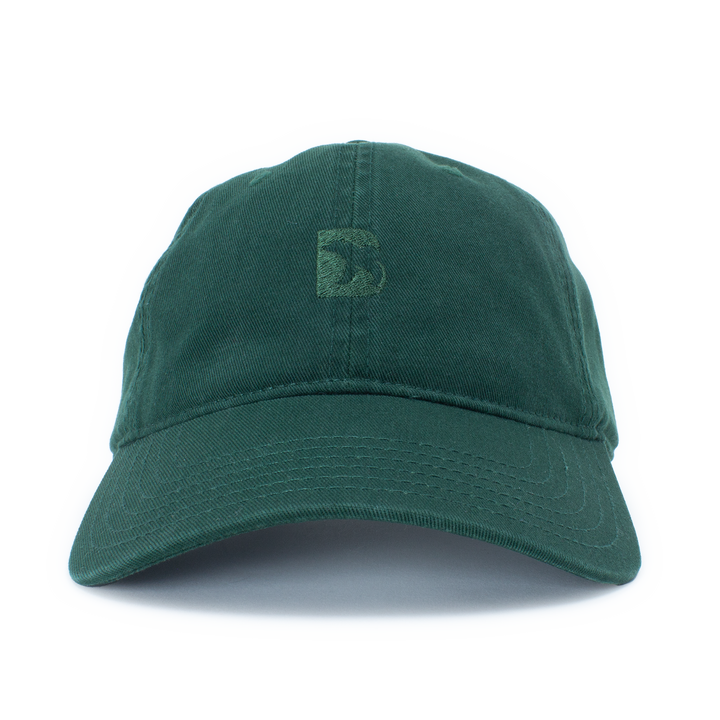 Bearbottom Dad Hat Green front with embroidered B logo