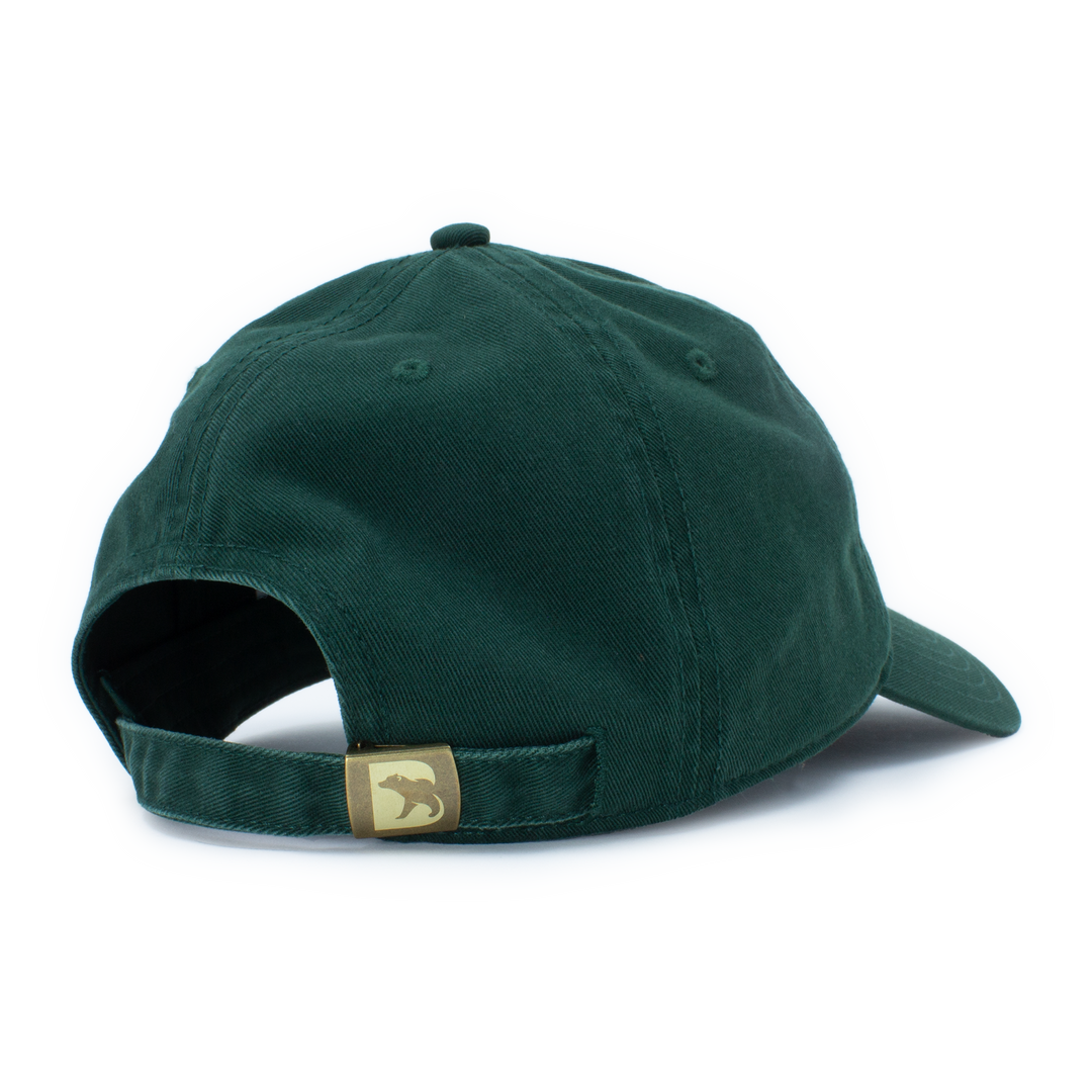 Bearbottom Dad Hat Green back with metal buckle