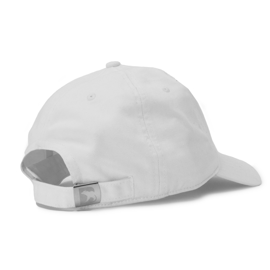 Bearbottom Dad Hat White back with adjustable metal buckle
