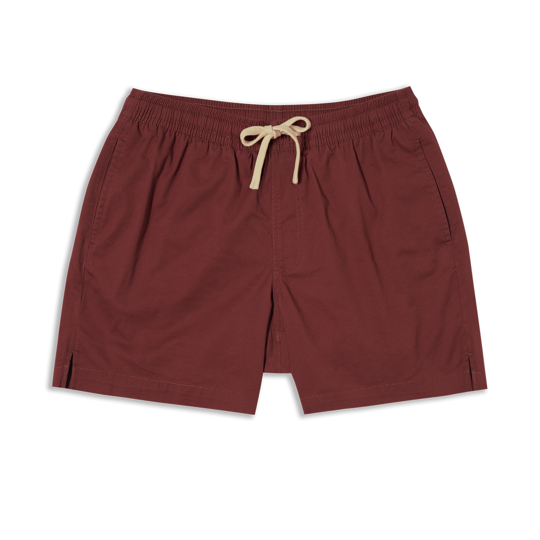 Drawstring Short 5.5" Brick front