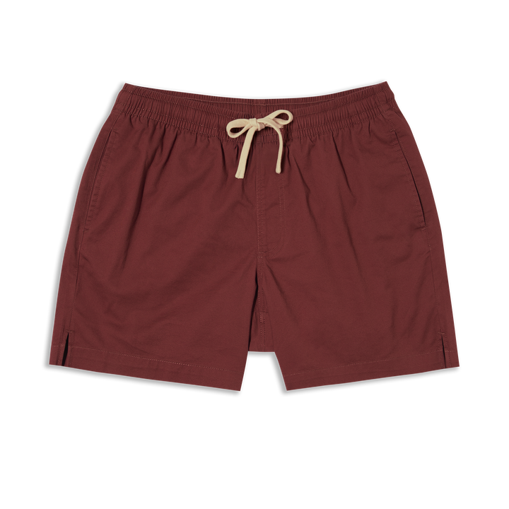 Drawstring Short 5.5" Brick front