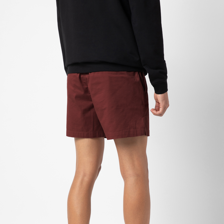 Drawstring Short 5.5" Brick back on model