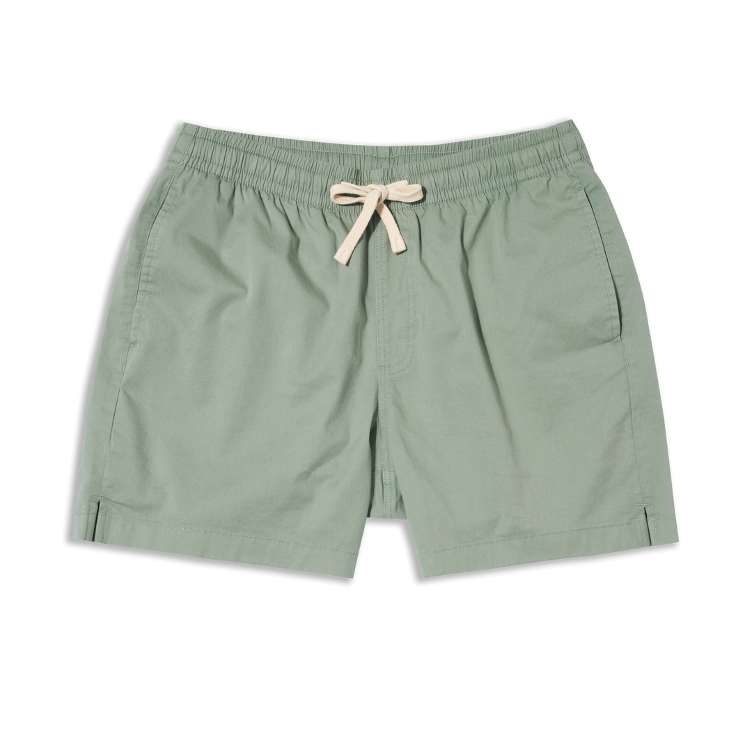 Drawstring Short 5.5" Moss front