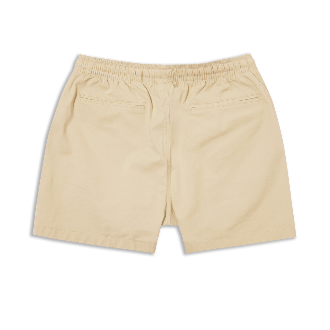 Drawstring Short 5.5" Stone back