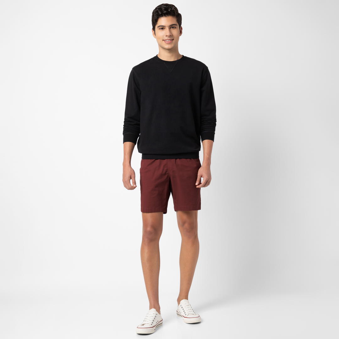 Drawstring Short 7 inch Brick on model