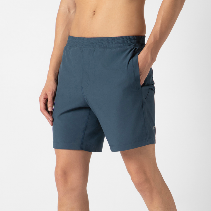 Drifter Short Lined 7 Navy side on model