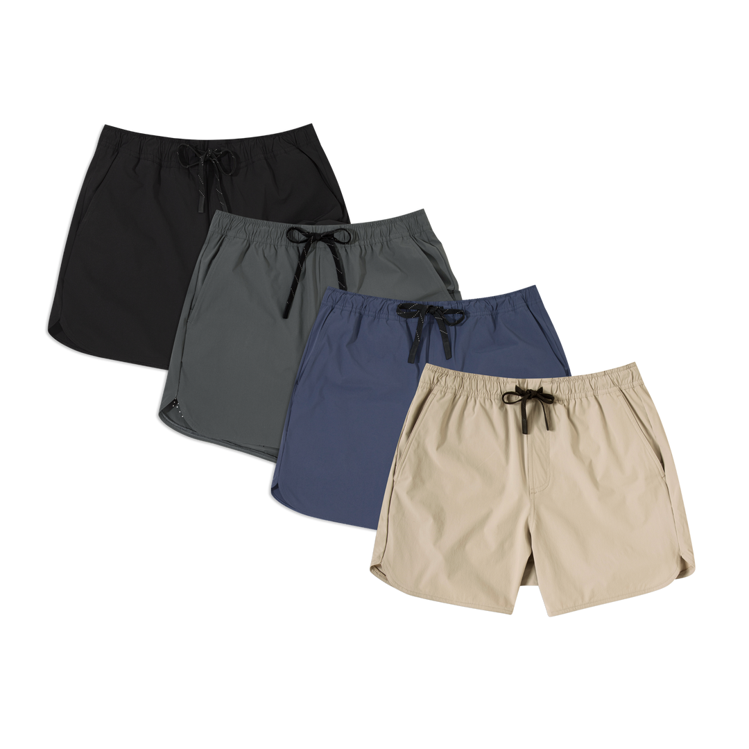 Echo Short 4 Pack: Khaki, Navy, Grey, Black