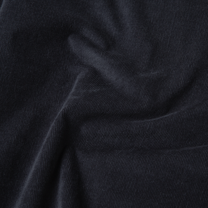 Everyday Corduroy Shirt Black close up fabric