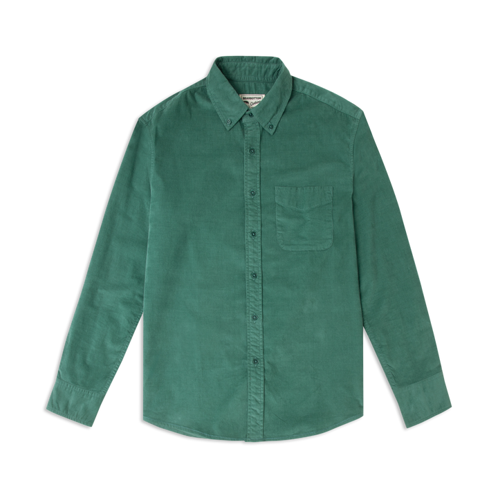 Everyday Corduroy Shirt Dark Sage front