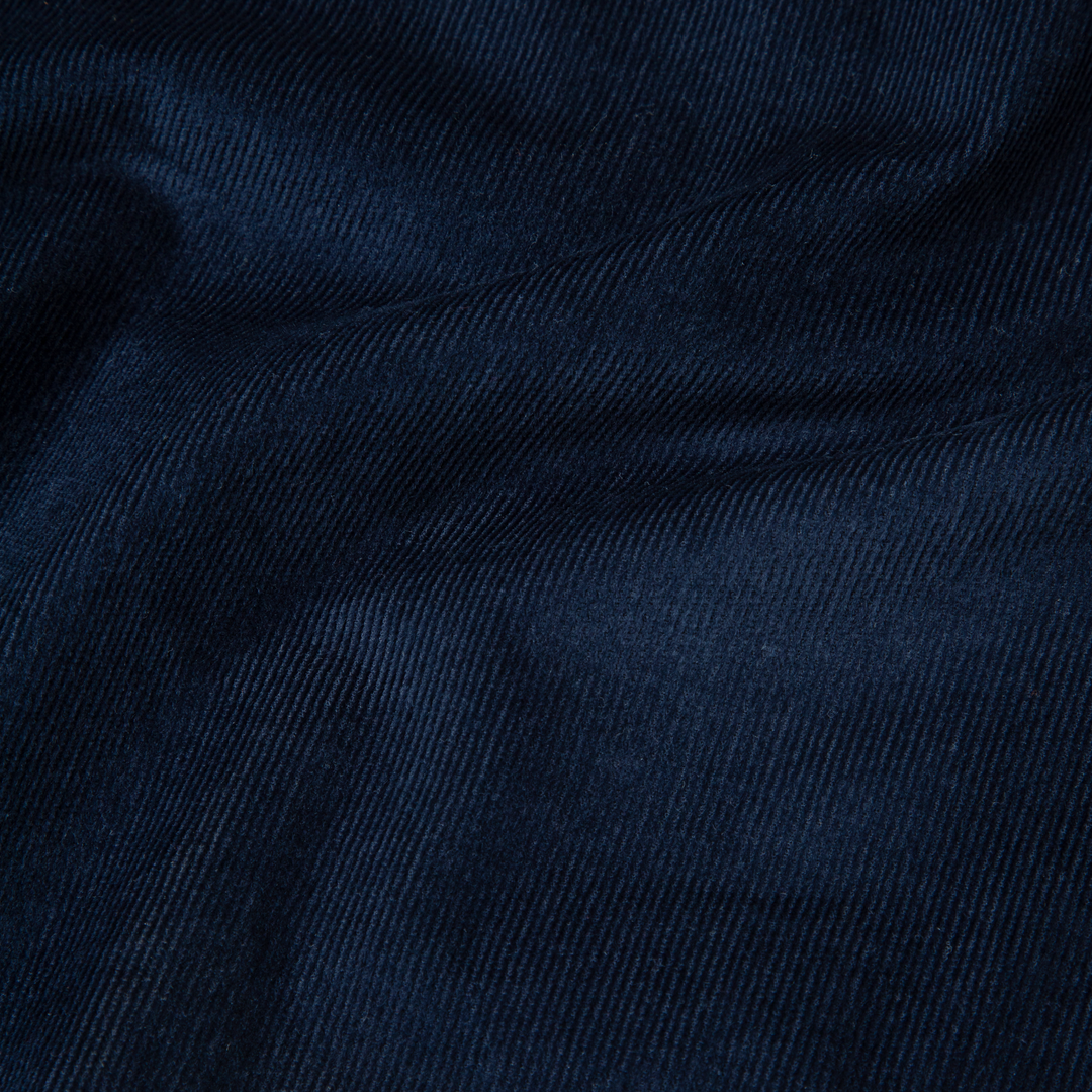 Everyday Corduroy Shirt Navy close up fabric