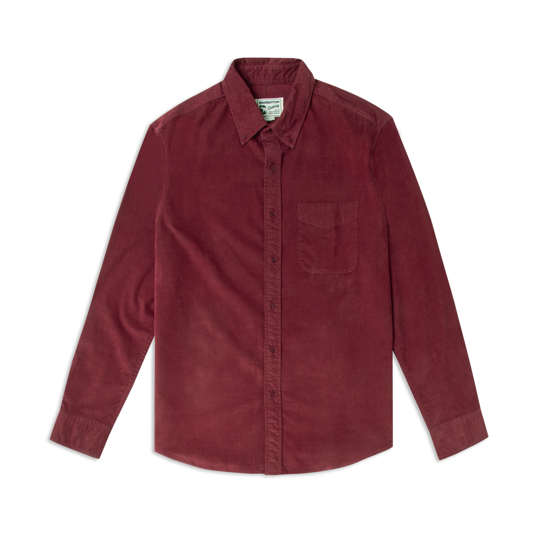 Everyday Corduroy Shirt Wine front