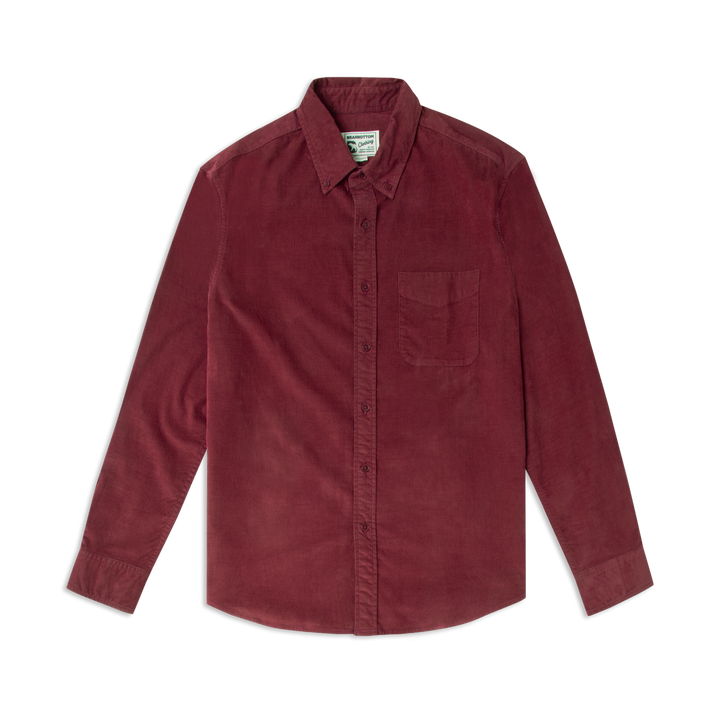 Everyday Corduroy Shirt Wine front