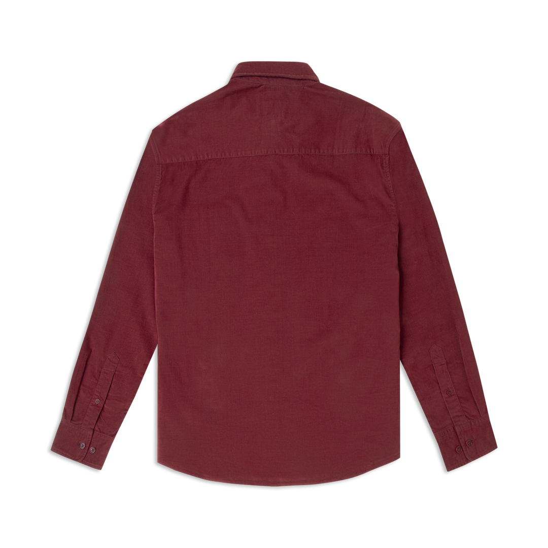 Everyday Corduroy Shirt Wine back