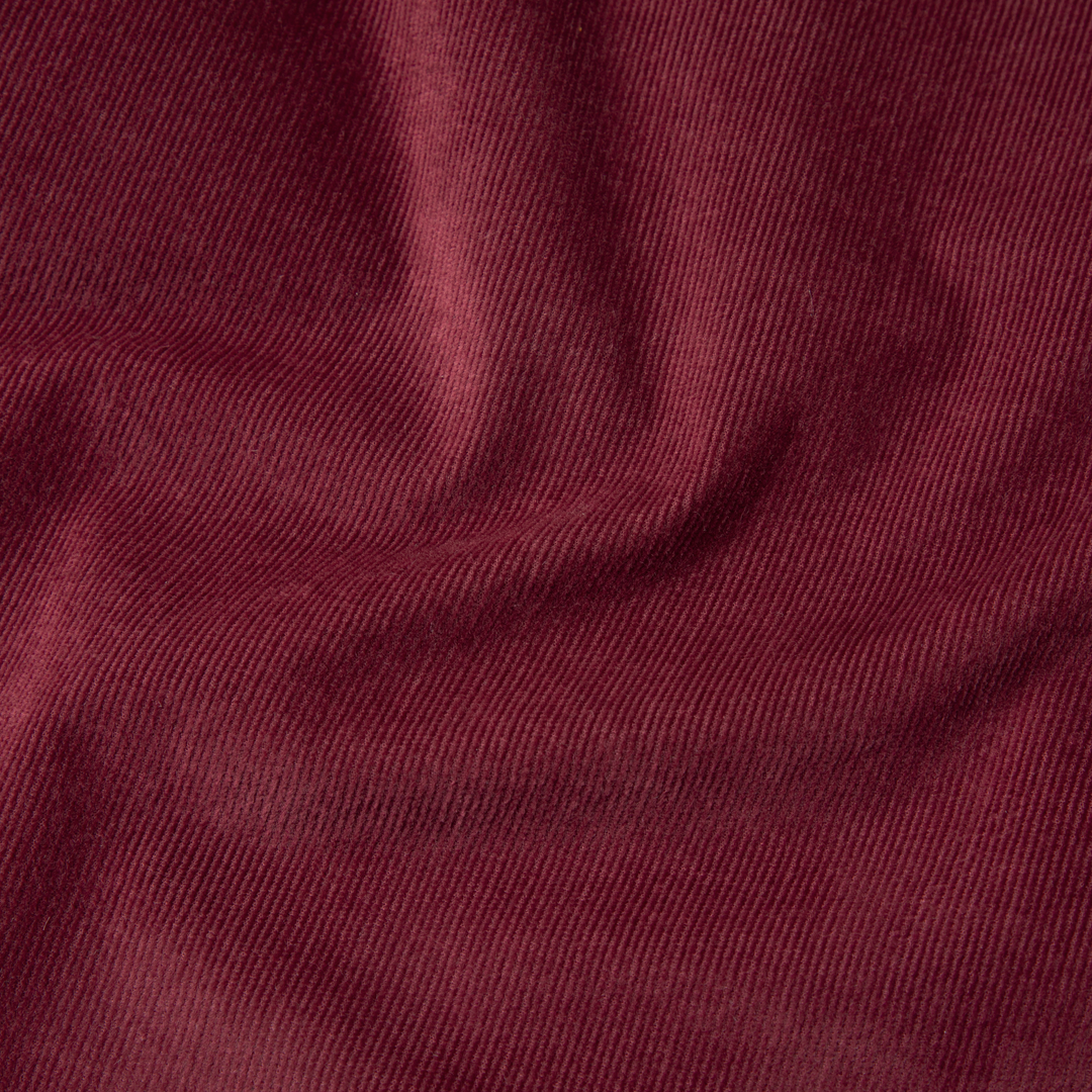 Everyday Corduroy Shirt Wine close up fabric