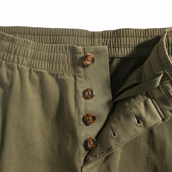 Stretch Utility Pant Fern button detail