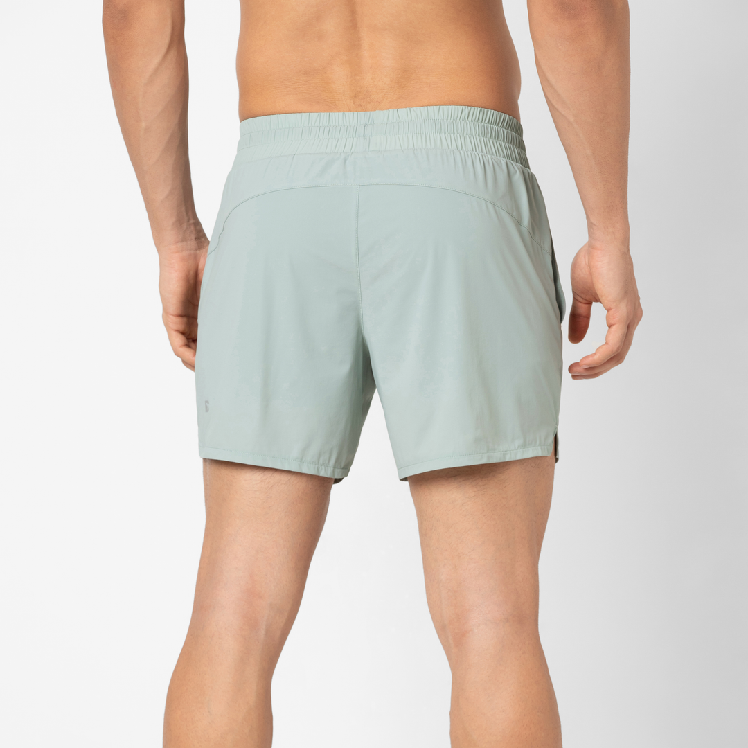 Field Short 5" Lined Sea Salt back on model