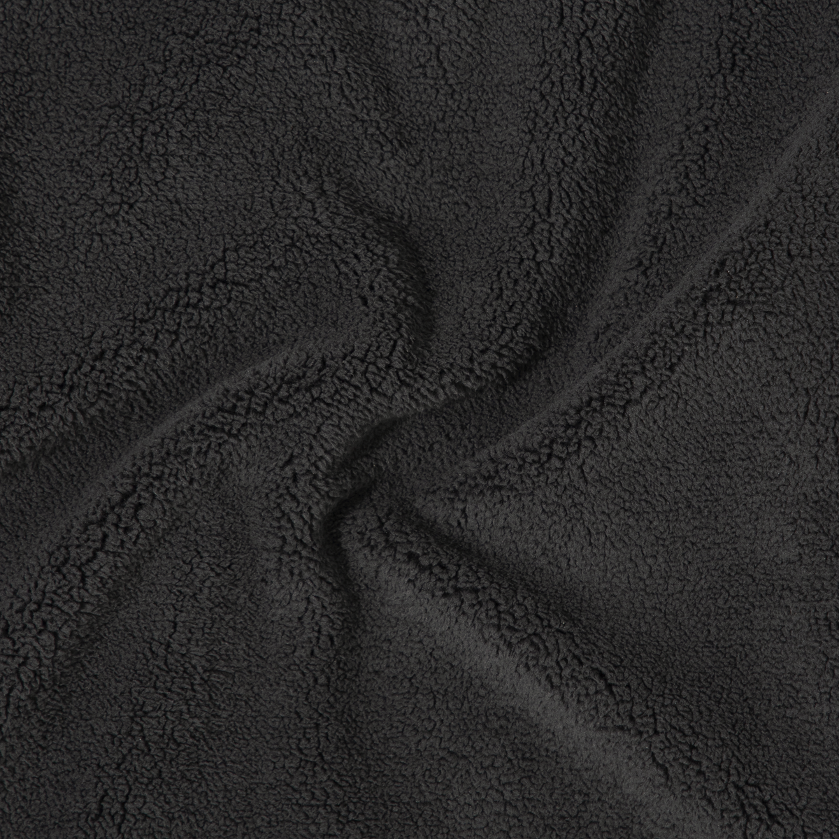 Full-Zip Sherpa Jacket Black fabric detail