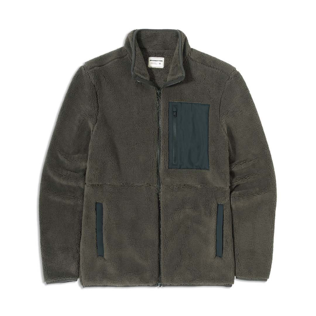 Full-Zip Sherpa Jacket Shadow front flat