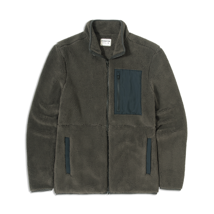 Full-Zip Sherpa Jacket Shadow front flat