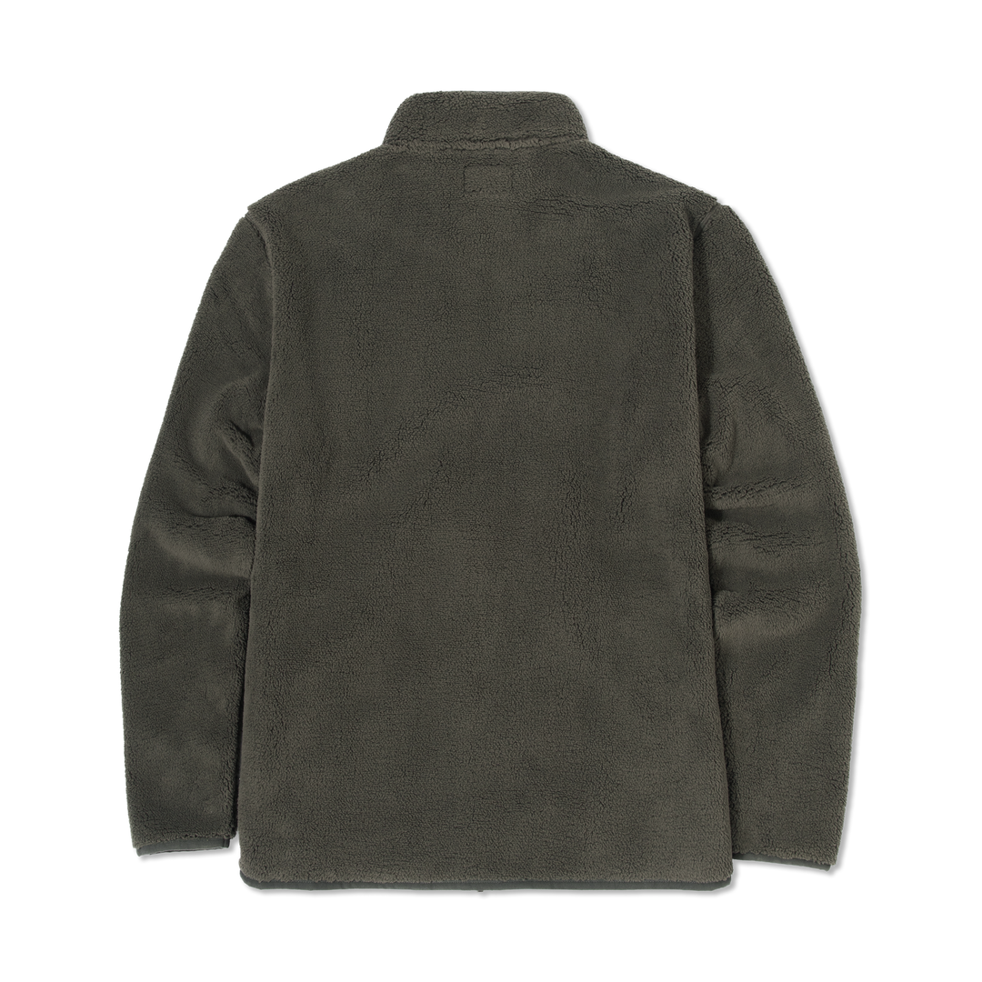Full-Zip Sherpa Jacket Shadow back flat