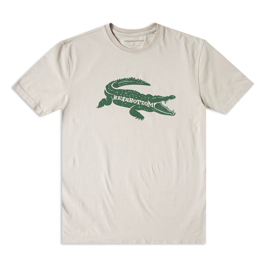 Natural Dye Graphic Tee Gator front